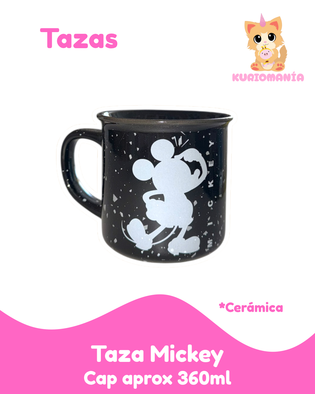 Taza Mickey Negra