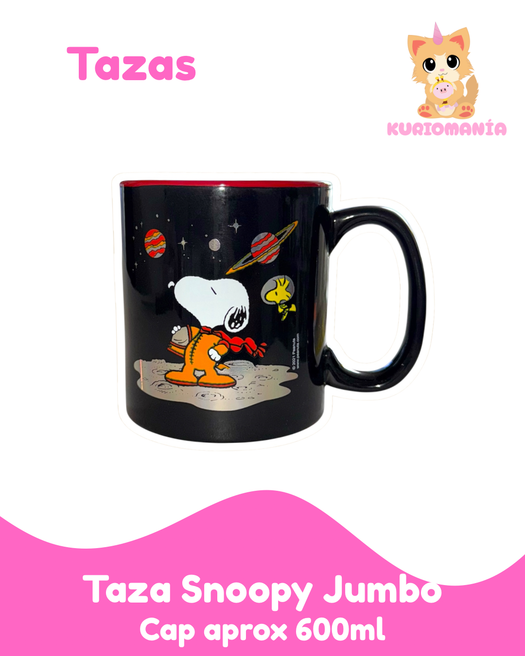 Taza Snoopy en el espacio
