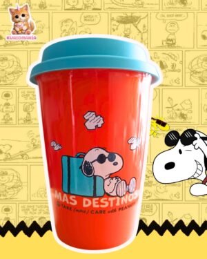 Vaso Ceramica Snoopy Naranja