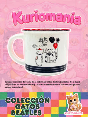 Taza Gatos Beatles