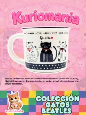 Taza Gatos Beatles