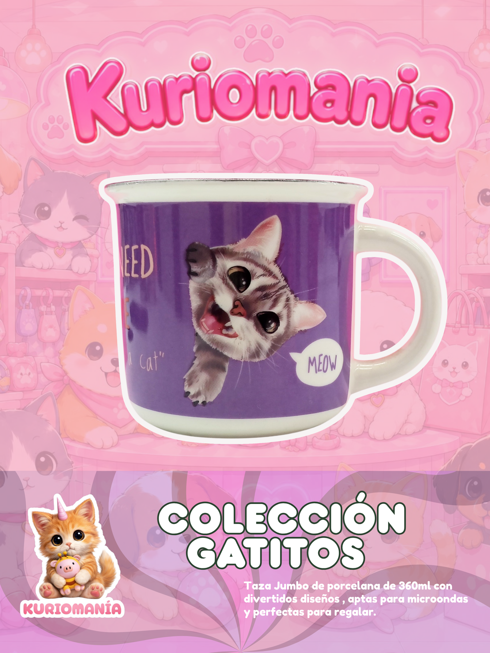 Taza Colección Gatitos