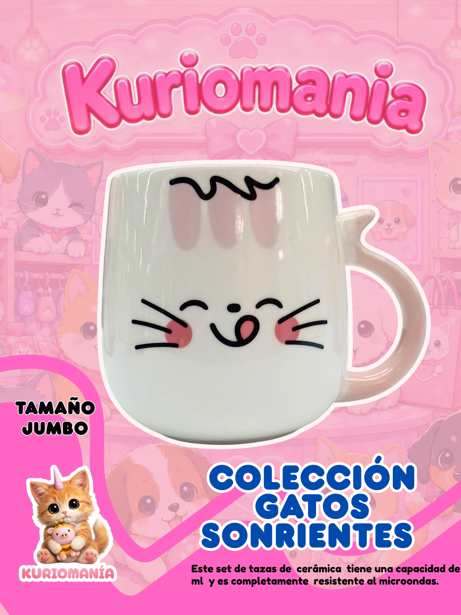 Taza Gatos Sonrientes