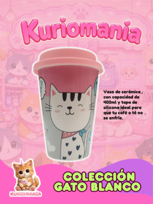 Vaso Gato Blanco