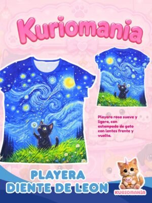 Playera Gato diente de leon